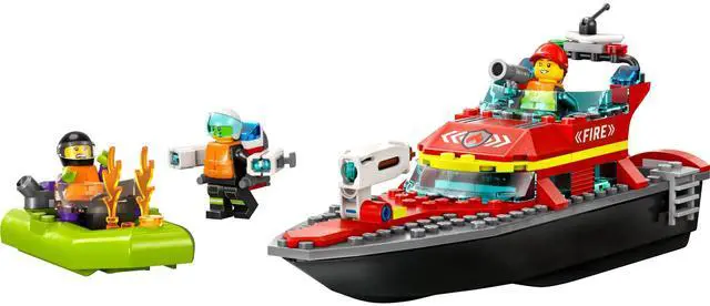 Main image of international version city Series 60373 Fire Rescue Boat Number of parts 144 Suitable for age 5+ toy building blocks
