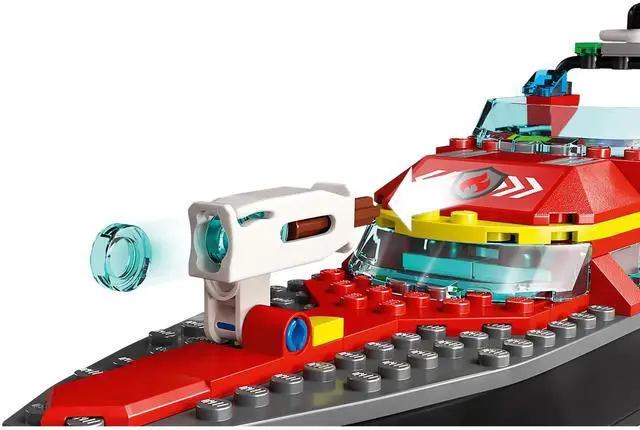 Alt view image 4 of 5 - international version city Series 60373 Fire Rescue Boat Number of parts 144 Suitable for age 5+ toy building blocks