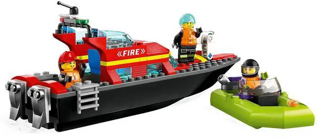 Alt view image 3 of 5 - international version city Series 60373 Fire Rescue Boat Number of parts 144 Suitable for age 5+ toy building blocks