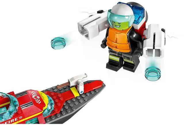 Alt view image 5 of 5 - international version city Series 60373 Fire Rescue Boat Number of parts 144 Suitable for age 5+ toy building blocks