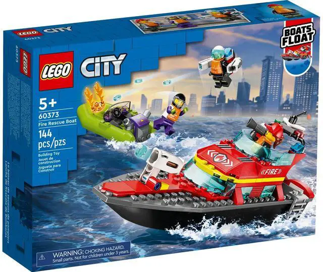 Alt view image 2 of 5 - international version city Series 60373 Fire Rescue Boat Number of parts 144 Suitable for age 5+ toy building blocks