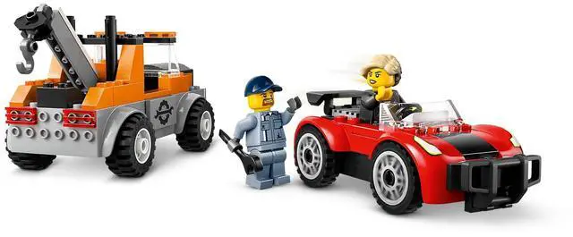 Alt view image 3 of 5 - international version city Series 60435 Tow Truck and Sports Car Repair Number of parts 101 Suitable for age 4+ toy building blocks