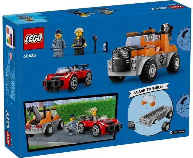 Alt view image 5 of 5 - international version city Series 60435 Tow Truck and Sports Car Repair Number of parts 101 Suitable for age 4+ toy building blocks