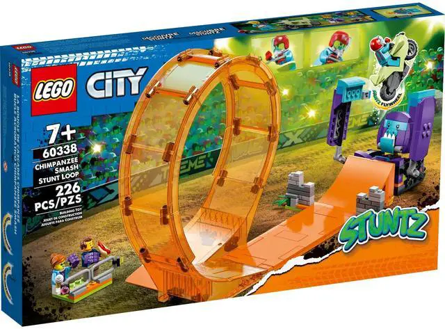 Alt view image 2 of 5 - international version city Series 60338 Smashing Chimpanzee Stunt Loop Number of parts 226 Suitable for age 7+ toy building blocks