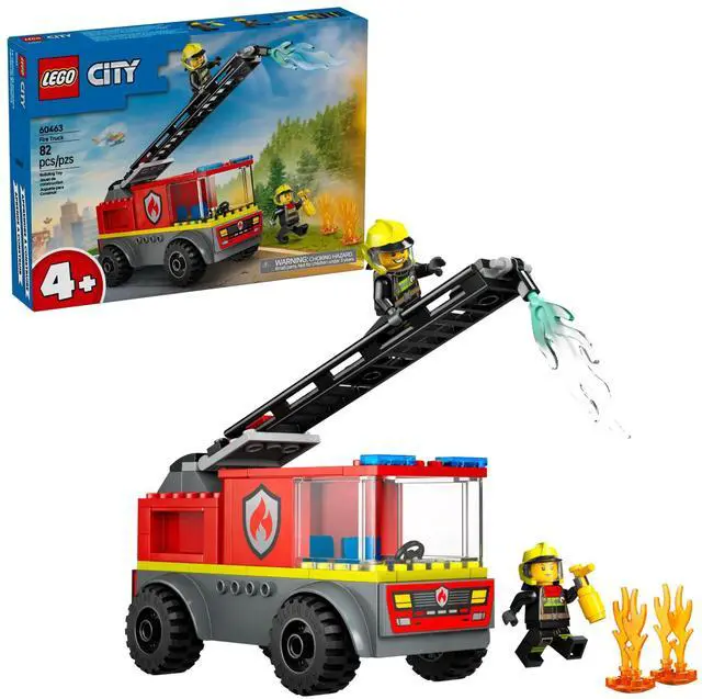 Alt view image 2 of 5 - international version city Series 60463 Fire Ladder Truck Number of parts 82 Suitable for age 4+ toy building blocks