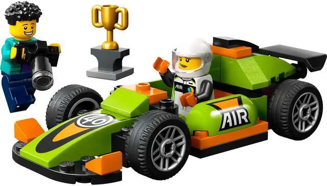 Alt view image 6 of 7 - international version city Series 60399 Green Race Car Number of parts 56 Suitable for age 4+ toy building blocks