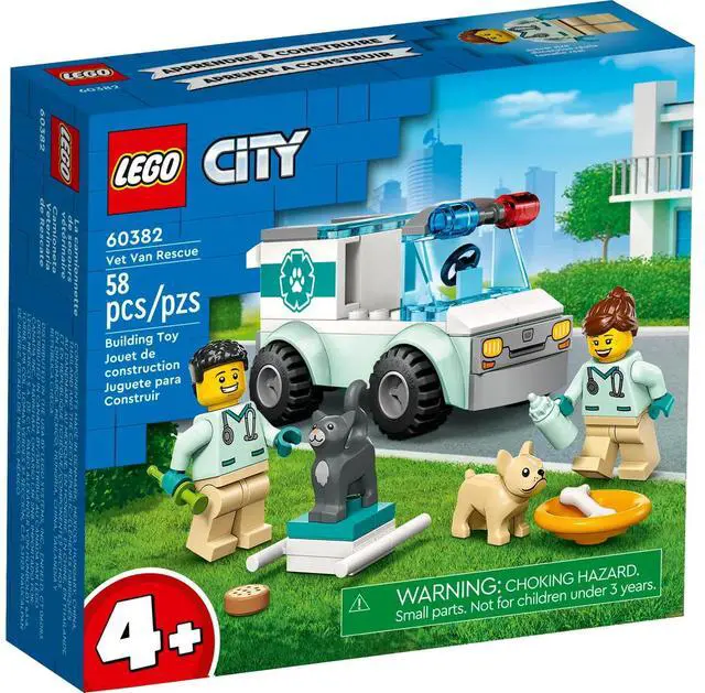 Alt view image 7 of 7 - international version city Series 60382 Vet Van Rescue Number of parts 58 Suitable for age 4+ toy building blocks
