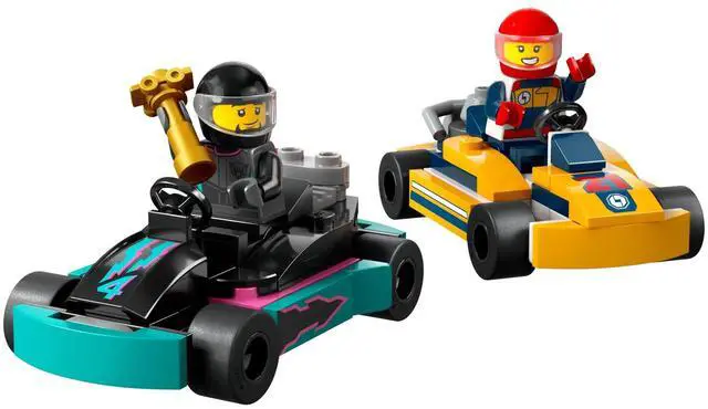 Alt view image 6 of 7 - international version city Series 60400 Go-Karts and Race Drivers Number of parts 99 Suitable for age 5+ toy building blocks