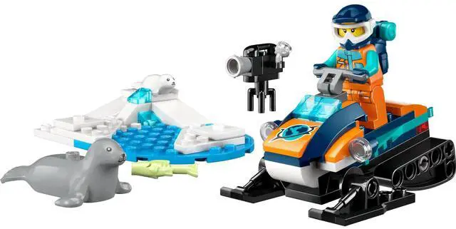 Alt view image 6 of 7 - international version city Series 60376 Arctic Explorer Snowmobile Number of parts 70 Suitable for age 5+ toy building blocks