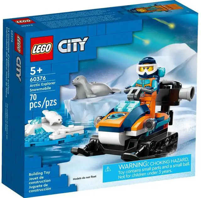 Alt view image 7 of 7 - international version city Series 60376 Arctic Explorer Snowmobile Number of parts 70 Suitable for age 5+ toy building blocks