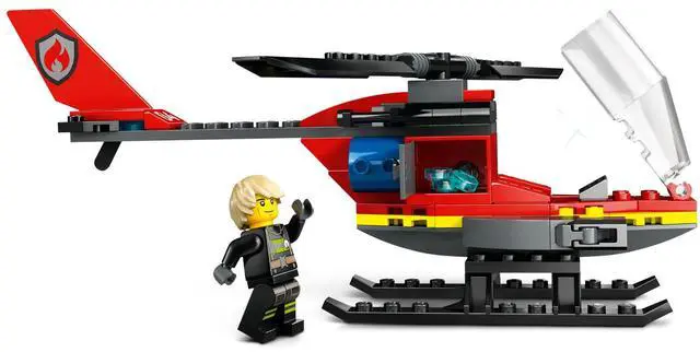 Alt view image 4 of 7 - international version city Series 60411 Fire Rescue Helicopter Number of parts 85 Suitable for age 5+ toy building blocks