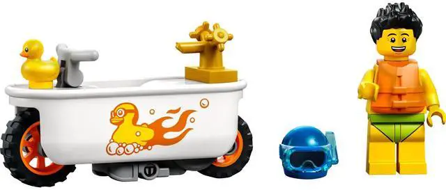 Main image of international version city Series 60333 Bathtub Stunt Bike Number of parts 14 Suitable for age 5+ toy building blocks