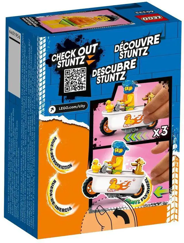 Alt view image 5 of 7 - international version city Series 60333 Bathtub Stunt Bike Number of parts 14 Suitable for age 5+ toy building blocks