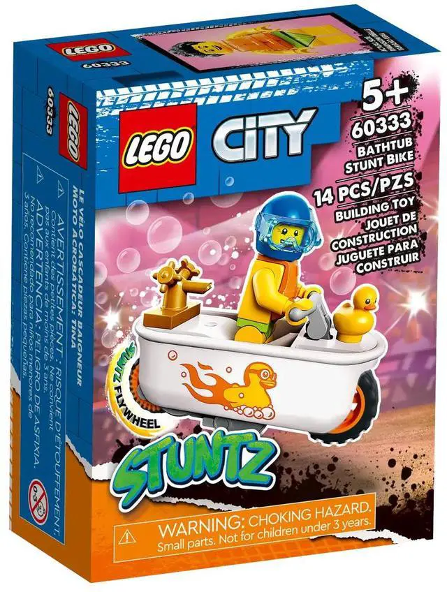 Alt view image 2 of 7 - international version city Series 60333 Bathtub Stunt Bike Number of parts 14 Suitable for age 5+ toy building blocks
