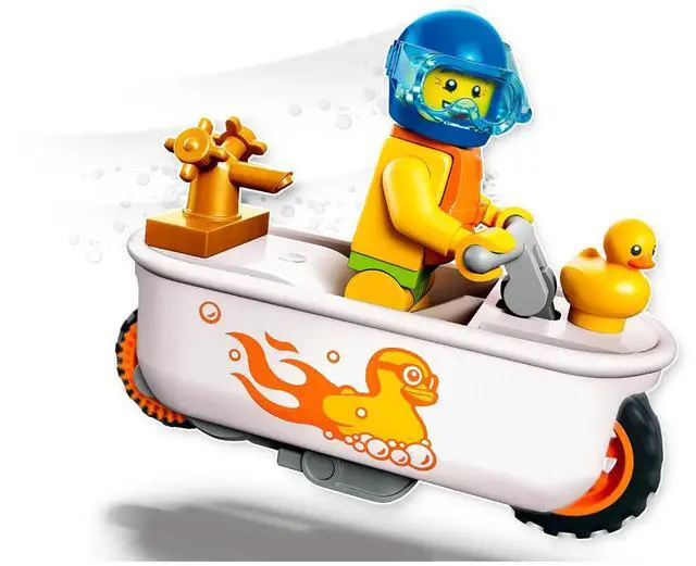 Alt view image 3 of 7 - international version city Series 60333 Bathtub Stunt Bike Number of parts 14 Suitable for age 5+ toy building blocks