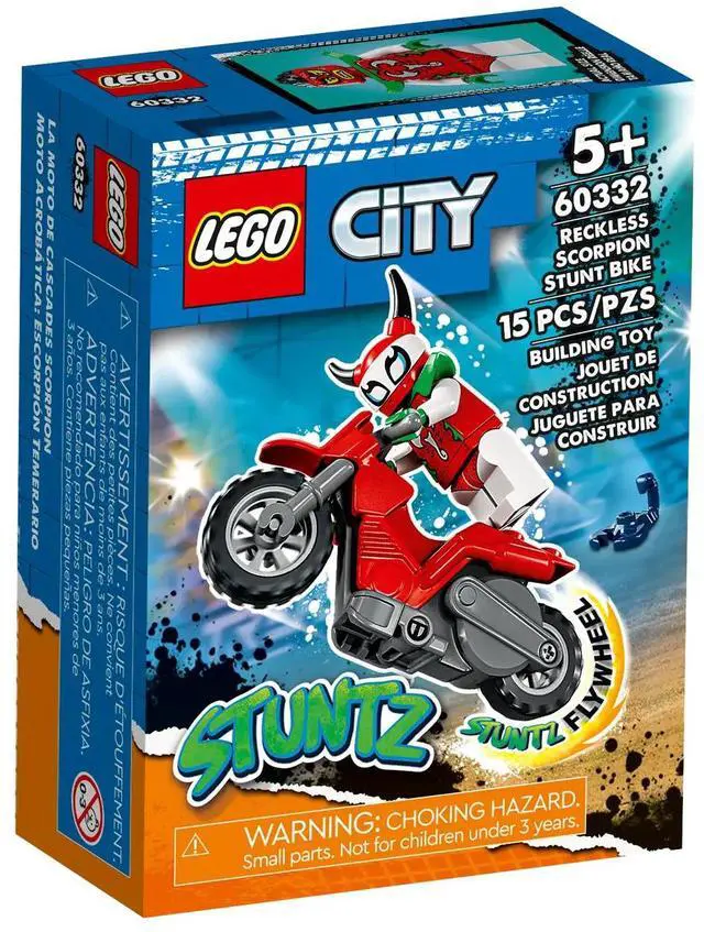 Alt view image 7 of 7 - international version city Series 60332 Reckless Scorpion Stunt Bike Number of parts 15 Suitable for age 5+ toy building blocks