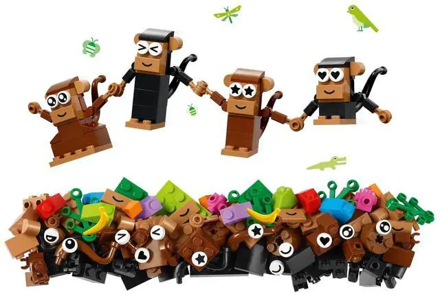 Alt view image 3 of 7 - international version Classic Series 11031 Creative Monkey Fun Number of parts 135 Suitable for age 5+ toy building blocks
