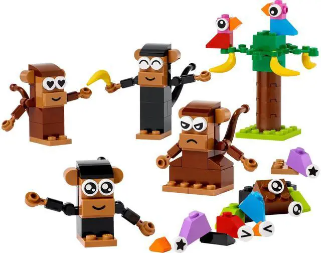 Alt view image 6 of 7 - international version Classic Series 11031 Creative Monkey Fun Number of parts 135 Suitable for age 5+ toy building blocks