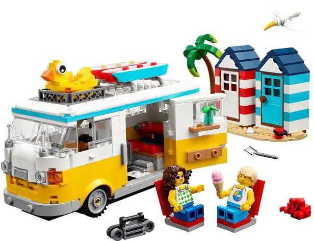 Main image of international version Creator Series 31138 Beach Camper Van Number of parts 556 Suitable for age 8+ toy building blocks