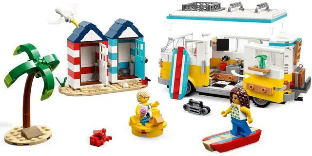 Alt view image 3 of 7 - international version Creator Series 31138 Beach Camper Van Number of parts 556 Suitable for age 8+ toy building blocks
