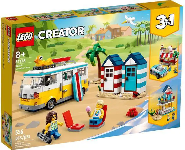 Alt view image 7 of 7 - international version Creator Series 31138 Beach Camper Van Number of parts 556 Suitable for age 8+ toy building blocks