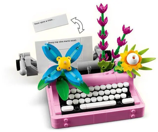 Alt view image 3 of 5 - international version Creator Series 31169 Typewriter with Flowers Number of parts 363 Suitable for age 8+ toy building blocks