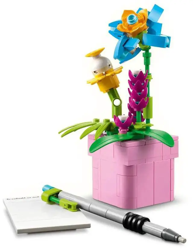 Alt view image 5 of 5 - international version Creator Series 31169 Typewriter with Flowers Number of parts 363 Suitable for age 8+ toy building blocks