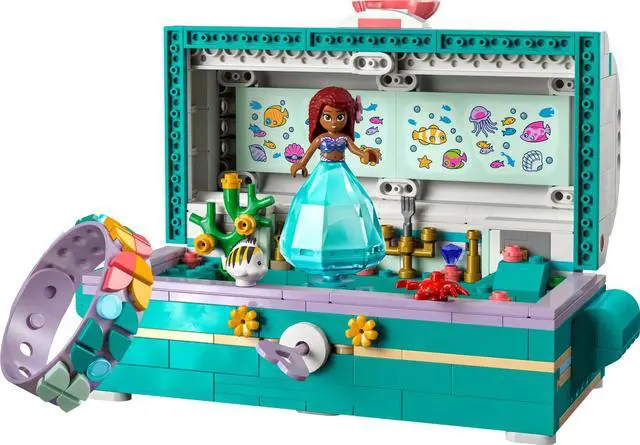 Main image of international version Disney Series 43229 Ariel's Treasure Chest Number of parts 370 Suitable for age 6+ toy building blocks