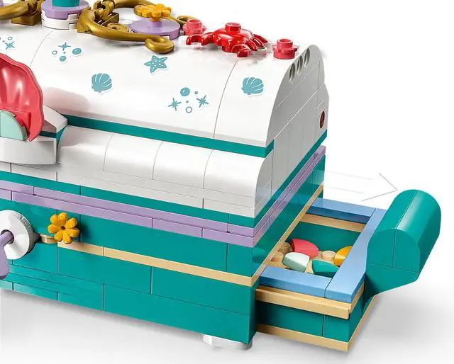 Alt view image 4 of 5 - international version Disney Series 43229 Ariel's Treasure Chest Number of parts 370 Suitable for age 6+ toy building blocks