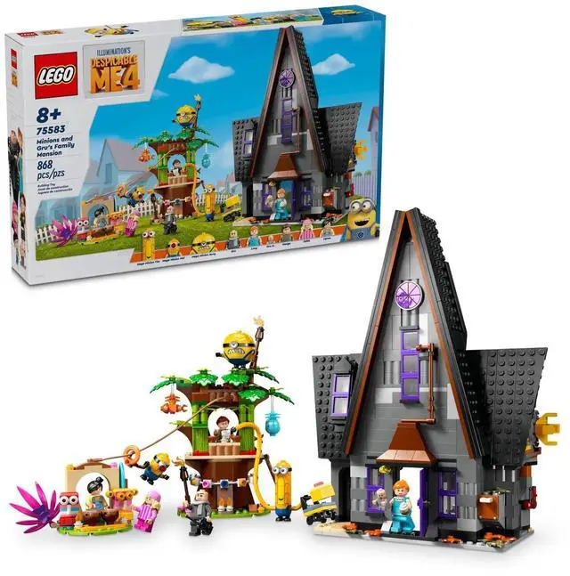 Alt view image 2 of 5 - international version Despicable Me and Minion toys Series 75583 Minions and Gru's Family Mansion Number of parts 868 Suitable for age 8+ toy building blocks