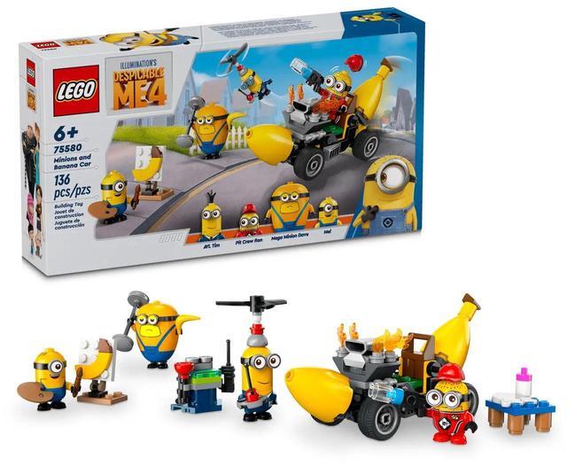 Alt view image 2 of 5 - international version Despicable Me and Minion toys Series 75580 Minions and Banana Car Number of parts 136 Suitable for age 6+ toy building blocks