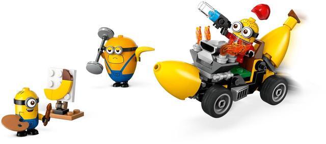 Alt view image 3 of 5 - international version Despicable Me and Minion toys Series 75580 Minions and Banana Car Number of parts 136 Suitable for age 6+ toy building blocks