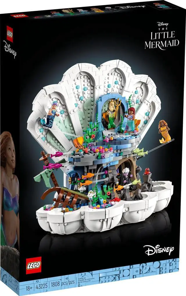 Alt view image 2 of 5 - international version Disney Series 43225 The Little Mermaid Royal Clamshell Number of parts 1808 Suitable for age 18+ toy building blocks