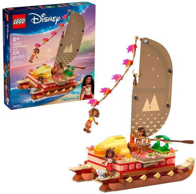 Alt view image 2 of 5 - international version Disney Series 43270 Moana's Adventure Canoe Number of parts 529 Suitable for age 6+ toy building blocks