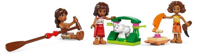 Alt view image 3 of 5 - international version Disney Series 43270 Moana's Adventure Canoe Number of parts 529 Suitable for age 6+ toy building blocks