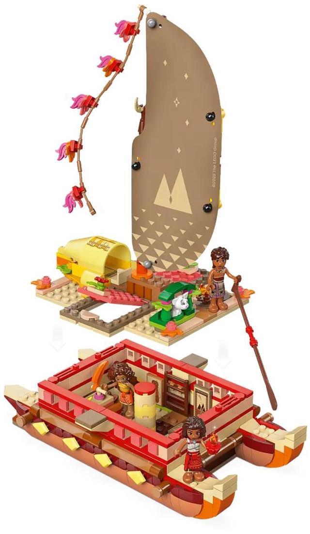 Alt view image 4 of 5 - international version Disney Series 43270 Moana's Adventure Canoe Number of parts 529 Suitable for age 6+ toy building blocks