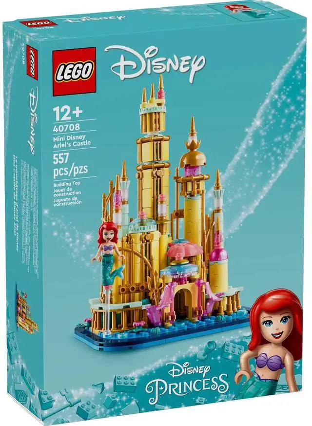 Alt view image 2 of 5 - international version Disney Series 40708 Mini Disney Ariel's Castle Number of parts 557 Suitable for age 12+ toy building blocks