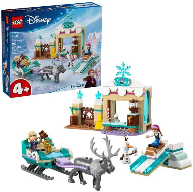 Alt view image 2 of 5 - international version Disney Series 43256 Anna's Sleigh Adventure Number of parts 192 Suitable for age 4+ toy building blocks