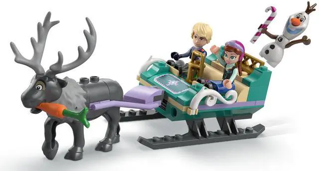 Alt view image 4 of 5 - international version Disney Series 43256 Anna's Sleigh Adventure Number of parts 192 Suitable for age 4+ toy building blocks