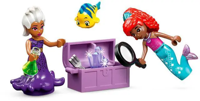 Alt view image 3 of 5 - international version Disney Series 43254 Ariel's Crystal Cavern Number of parts 141 Suitable for age 4+ toy building blocks