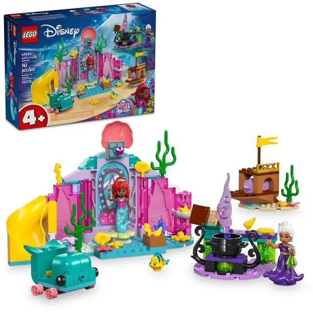 Alt view image 2 of 5 - international version Disney Series 43254 Ariel's Crystal Cavern Number of parts 141 Suitable for age 4+ toy building blocks