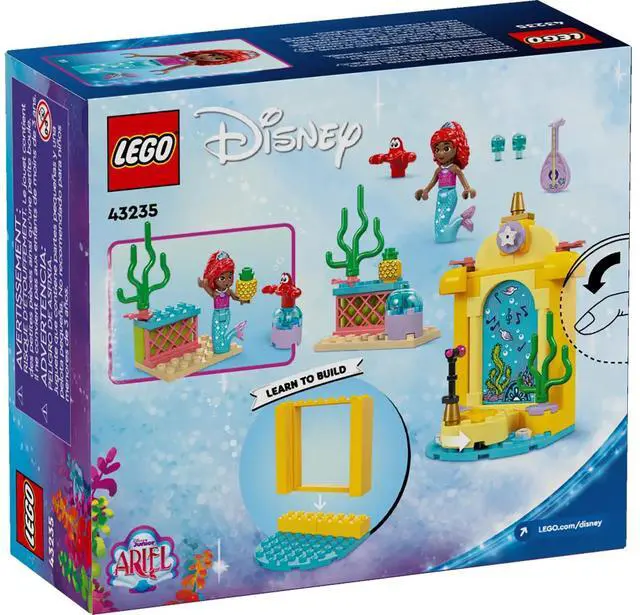 Alt view image 5 of 5 - international version Disney Series 43235 Ariel's Music Stage Number of parts 60 Suitable for age 4+ toy building blocks