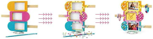 Alt view image 3 of 5 - international version DOTS Series 41956 Ice Cream Picture Frames & Bracelet Number of parts 474 Suitable for age 6+ toy building blocks