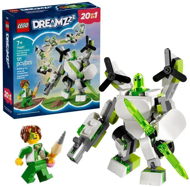 Alt view image 2 of 5 - international version DREAMZzz Series 71487 Z-Blob's Robot and Vehicle Adventures Number of parts 121 Suitable for age 7+ toy building blocks