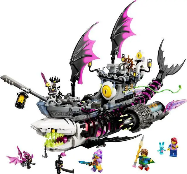 Main image of international version DREAMZzz Series 71469 Nightmare Shark Ship Number of parts 1389 Suitable for age 10+ toy building blocks