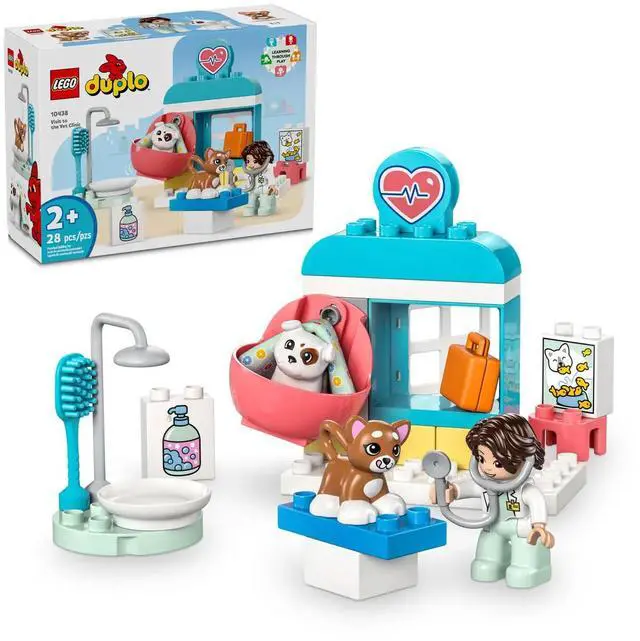 Alt view image 2 of 5 - international version duplo Series 10438 Visit to the Vet Clinic Number of parts 28 Suitable for age 2+ toy building blocks
