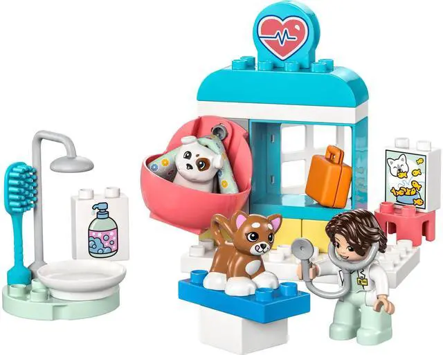 Main image of international version duplo Series 10438 Visit to the Vet Clinic Number of parts 28 Suitable for age 2+ toy building blocks