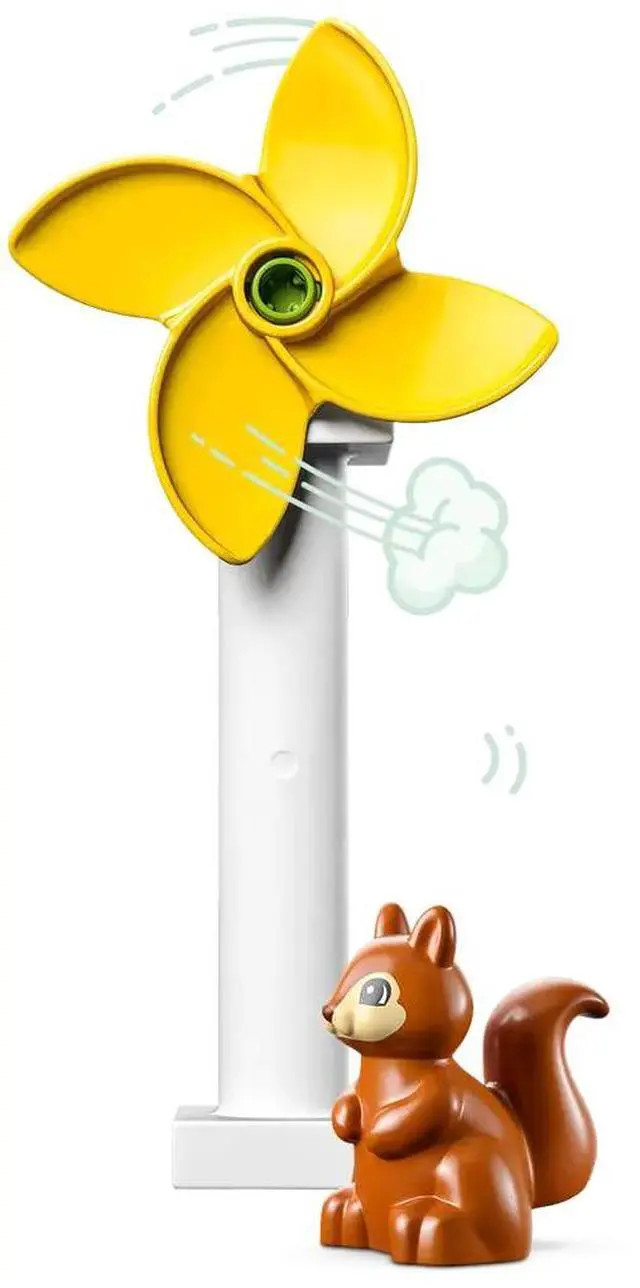 Alt view image 4 of 5 - international version duplo Series 10985 Wind Turbine and Electric Car Number of parts 16 Suitable for age 2+ toy building blocks