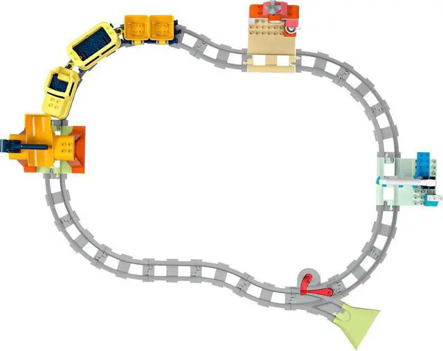 Alt view image 5 of 5 - international version duplo Series 10428 Big Interactive Community Train Number of parts 103 Suitable for age 3+ toy building blocks