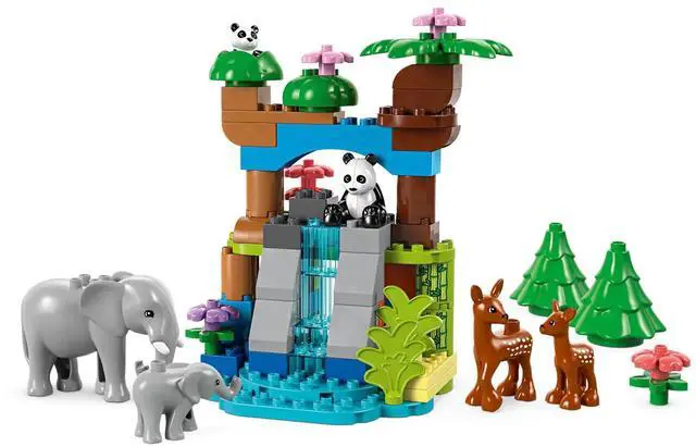 Alt view image 5 of 5 - international version duplo Series 10446 3in1 Wild Animal Families Number of parts 92 Suitable for age 2+ toy building blocks